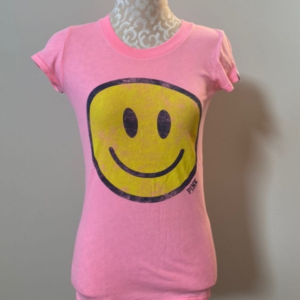 PINK Victoria's Secret Smiley Face Tee